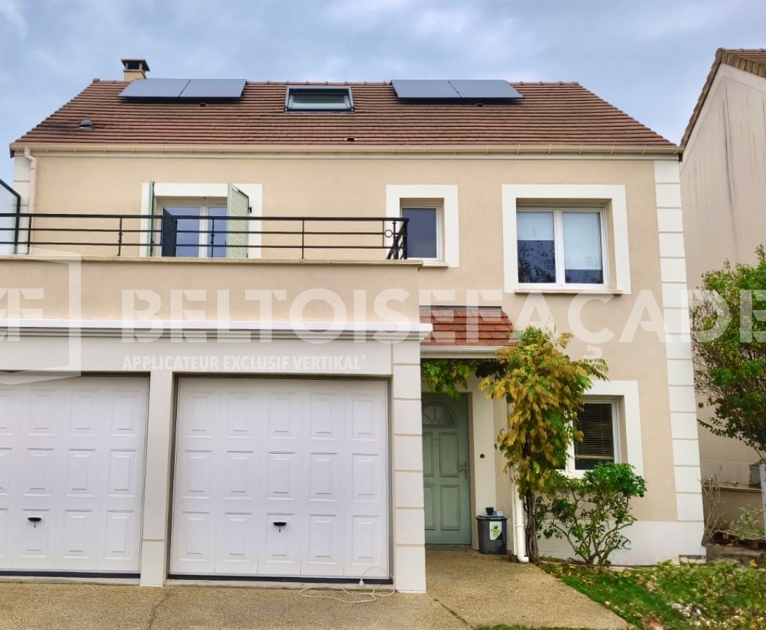 Façade après passage des façadiers à Plaisir, rénovation effectuée - Beltoise Façades