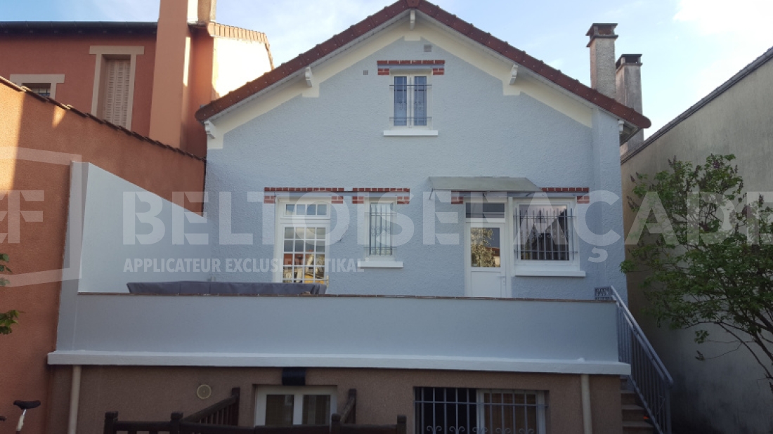 Façade après passage des façadiers à Orgeval, rénovation effectuée - Beltoise Façades