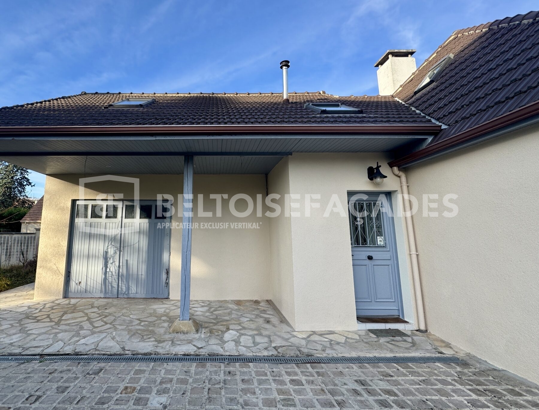 Après rénovation des façades à Verneuil-sur-Seine, rénovation effectuée - Beltoise Façades